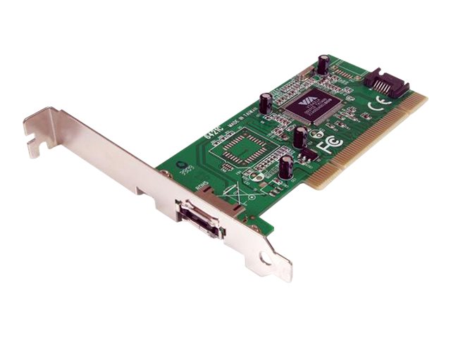 StarTech.com 1 Port eSATA + 1 Port SATA PCI SATA Controller Card w/ LP BRacket