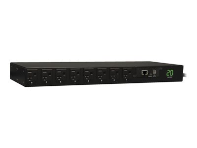 Tripp Lite PDU Switched 120V 1.9kW 20A 5-15/20R 16 Outlet Horizontal 1URM
