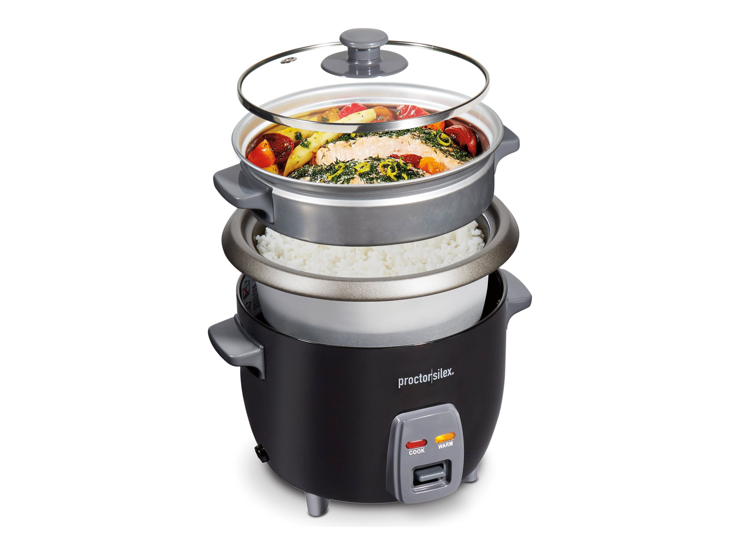 Proctor Silex Rice Cooker & Steamer Black 6 cups 37510