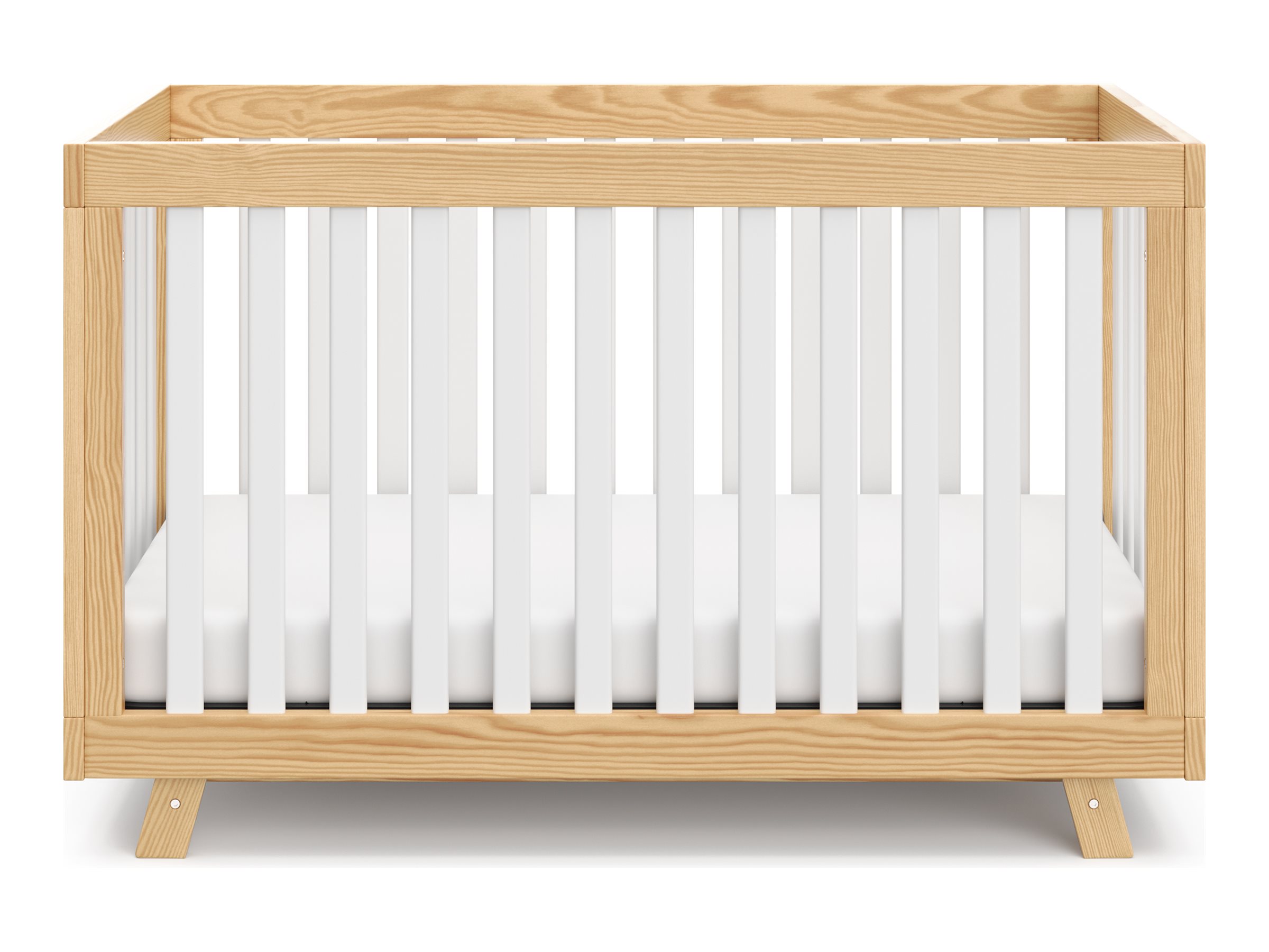 Natural and outlet white cot