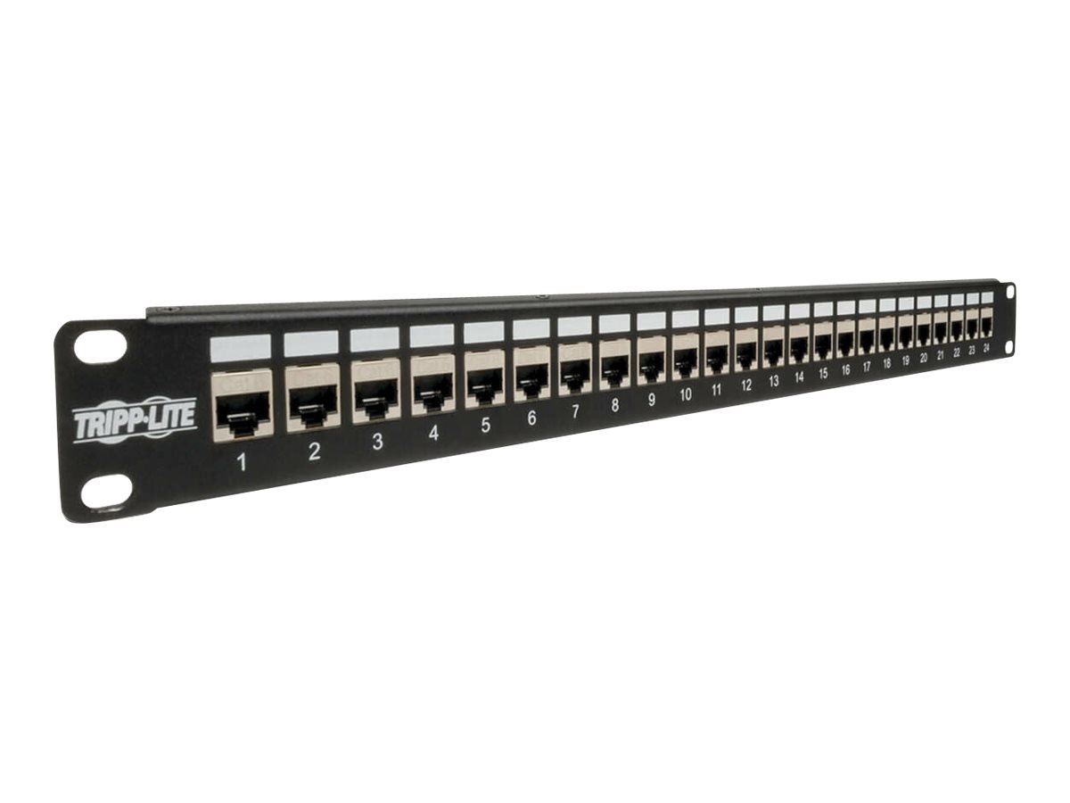 Tripp Lite 24-Port Shielded Cat6 Patch Panel Feed Through