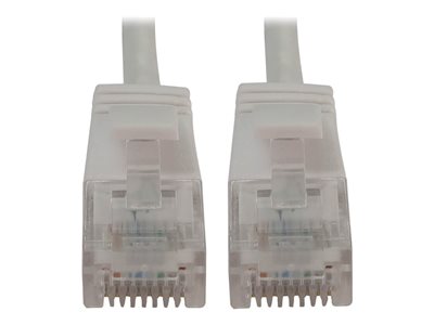 Eaton Tripp Lite Series Cat6a 10G Snagless Molded Slim UTP Ethernet Cable (RJ45 M/M), PoE, White, 1 ft. (0.3 m)