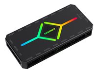 GameMax V4.0 ARGB HUB PWM BK Systemblæserhub 1-pack Sort