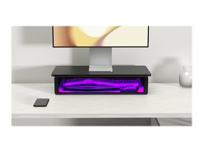 Kensington UVStand Monitor Stand with UV Sanitization Compartment