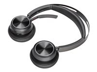 Poly Voyager Focus 2 - Headset - on-ear - Bluetooth - wireless, wired - active noise canceling - USB-C via Bluetooth adapter - black - Certified for Microsoft Teams