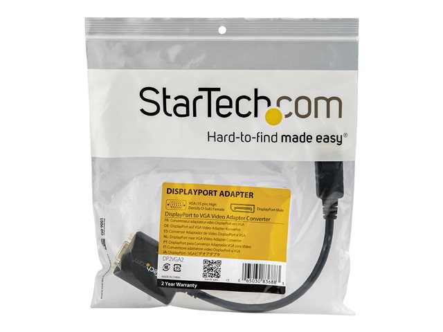 StarTech.com DisplayPort To VGA Video Adapter Converter - Active - 1080p - DP to VGA Converter (DP2VGA2)