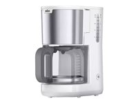 Braun PurShine KF 1500 Kaffemaskine Rustfrit stål/hvid