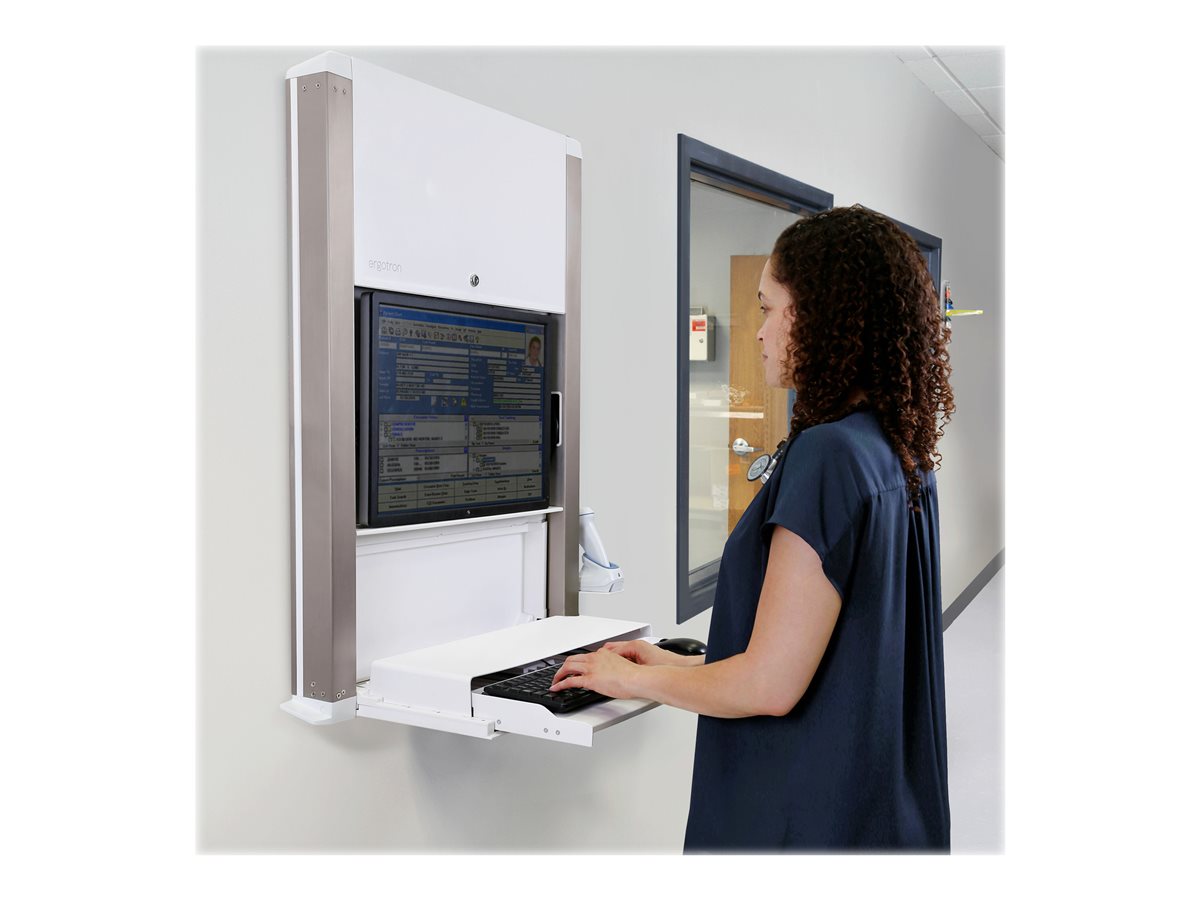 Ergotron CareFit - pracovní stanice s montáží na zeď - sněhově bílá – foto 5