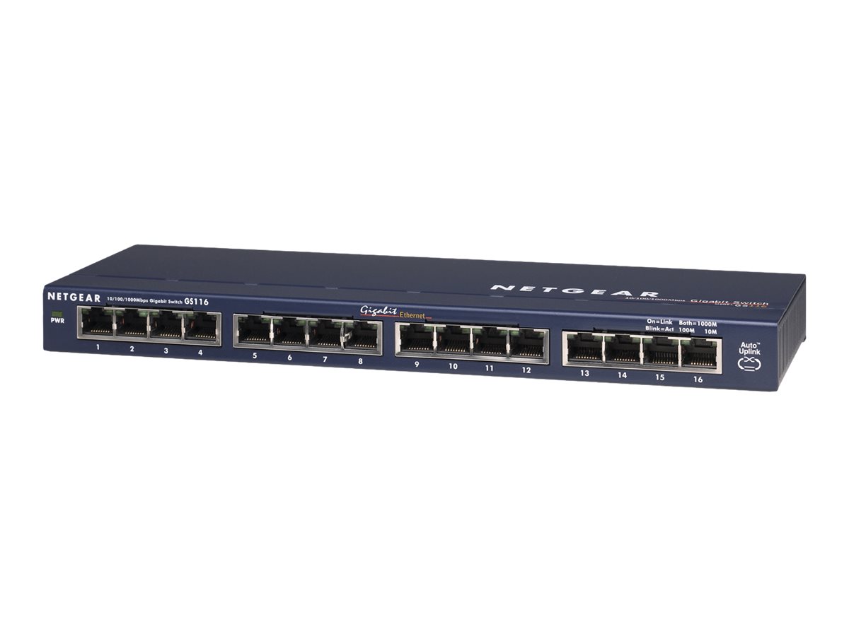 NETGEAR 16-Port Gigabit Ethernet Unmanaged Switch - GS116NA