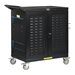 Tripp Lite Safe-IT UV Locking Storage Cart for Mobile Devices and AV Equipment, Antimicrobial, Wood-Grain Top, Black
