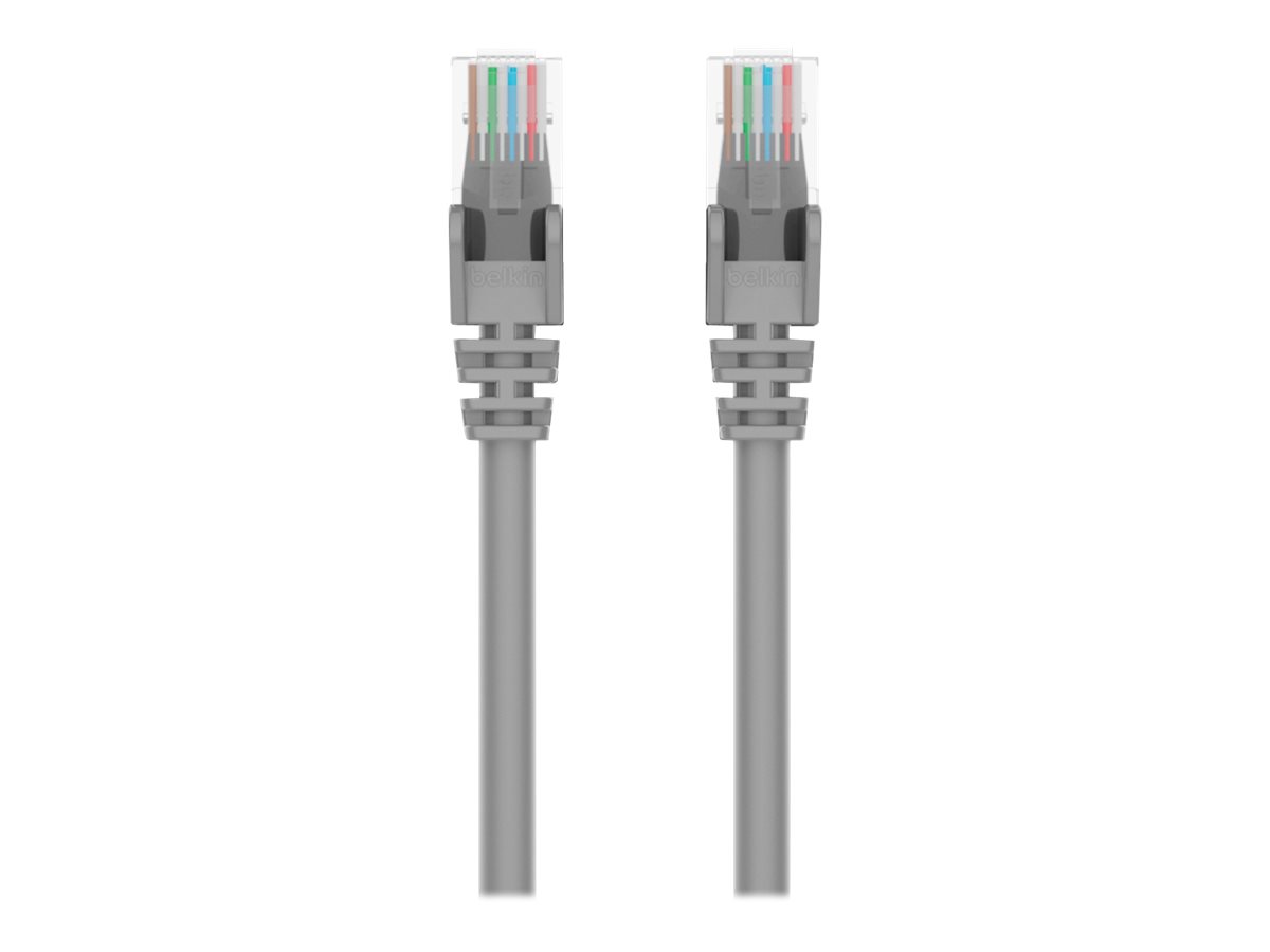 Belkin 10ft CAT5e Ethernet Patch Cable Snagless, RJ45, M/M, Gray