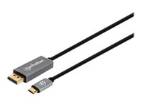 Manhattan USB-C to DisplayPort 1.4 Cable, 8K@60Hz, 3m, Male to Male, Black, Three Year Warranty, Polybag - USB / DisplayPort 