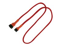 Nanoxia 4 pin PWM (female) - 4 pin PWM (male) Rød 60cm Forlængerkabel til blæserstrøm