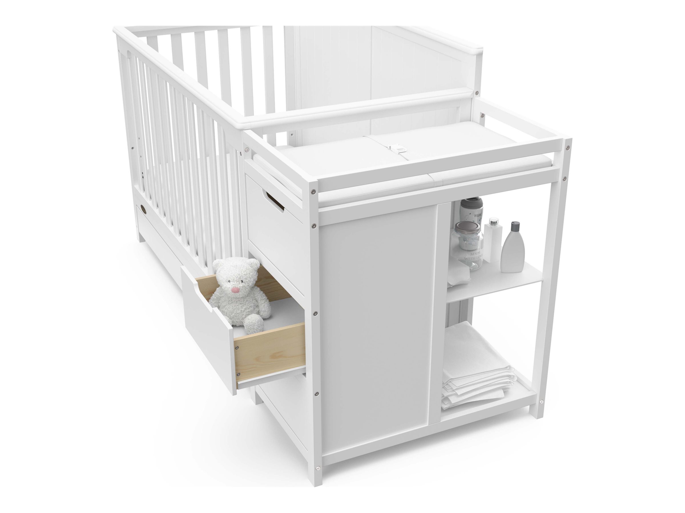 Graco crib hot sale changing table