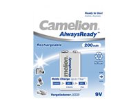 Camelion AlwaysReady 9V Batterier til generelt brug (genopladelige) 200mAh