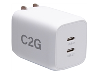 C2G Dual USB-C Power Adapter - 65W