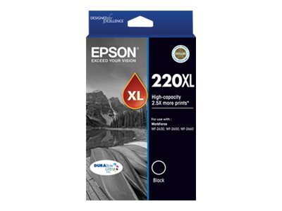 Epson 220XL XL black original ink Product shot Front 79200