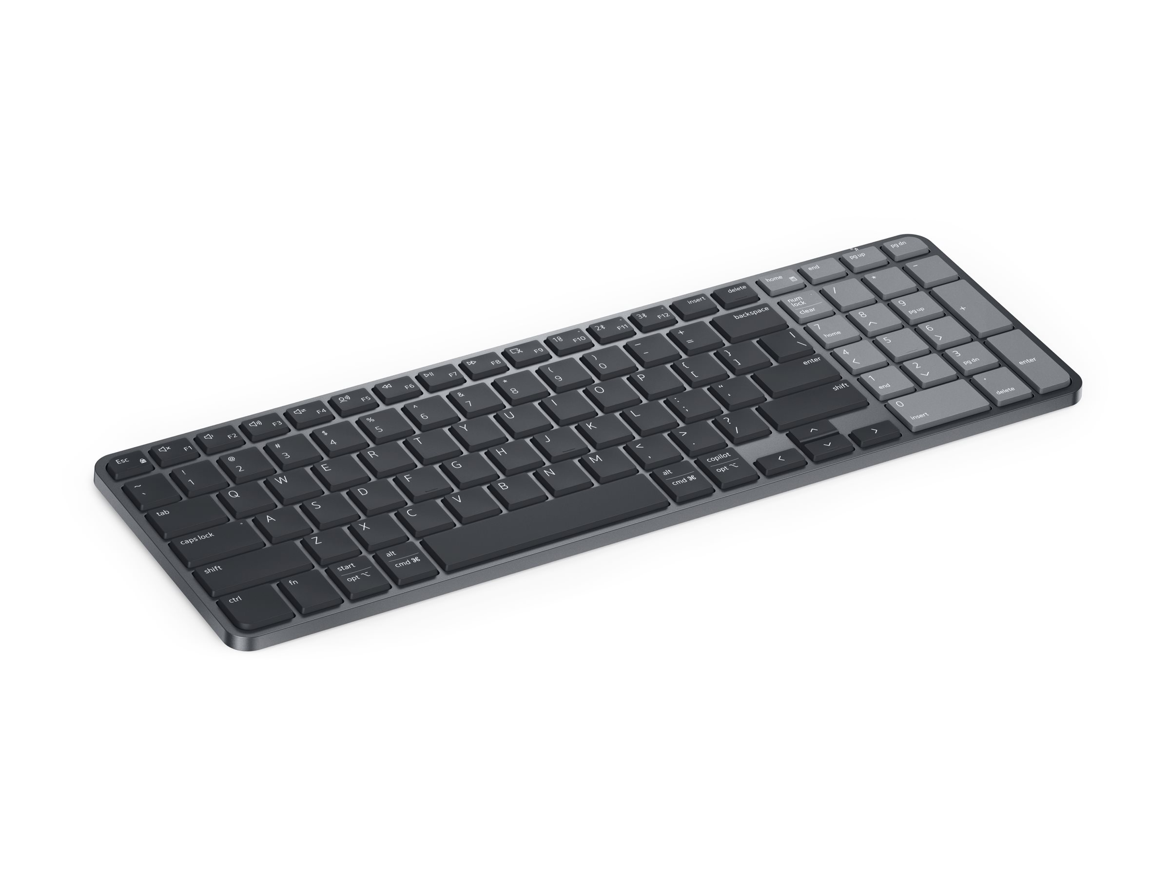 Dell Pro 7 KB746 keyboard rechargeable compact QWERTY US graphite Input Product shot Front 79950