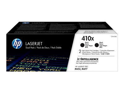 HP 410X - 2-pack - High Yield - black - original - LaserJet - toner cartridge (CF410XD)
