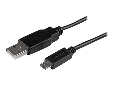 Image of StarTech.com 1m Mobile Charge Sync USB to Slim Micro USB Cable M/M - USB cable - Micro-USB Type B to USB - 1 m