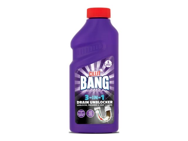 Cillit Bang 3 In 1 Drain Cleaner Gel Bottle 500 Ml