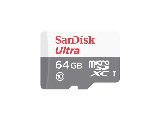 SANDISK Ultra 64GB microSDXC + SD Adpt SDSQUNR-064G-GN3MA