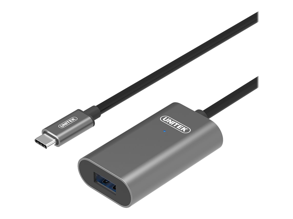 Unitek U304A USB-C extension cable USB-C to USB Type A 5 Product shot Right-angle 79850