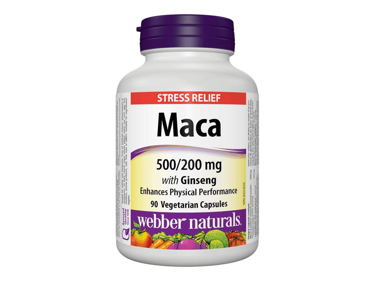 Webber Naturals Maca Energy Herbal Supplement - 500/200mg - 90s