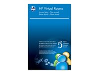 HP Virtual Rooms - Subscription licence (1 year) - up to 5 people in one meeting - Linux, Win, Mac - English - Europe - SSL, AES-256 - for HP 100B; Pro 3300, 3305