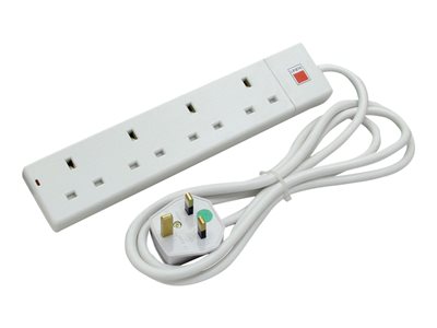 LINDY Power Strip - Power strip - input: BS 1363 - output connectors: 4 (BS 1363) - 2 m cord - United Kingdom