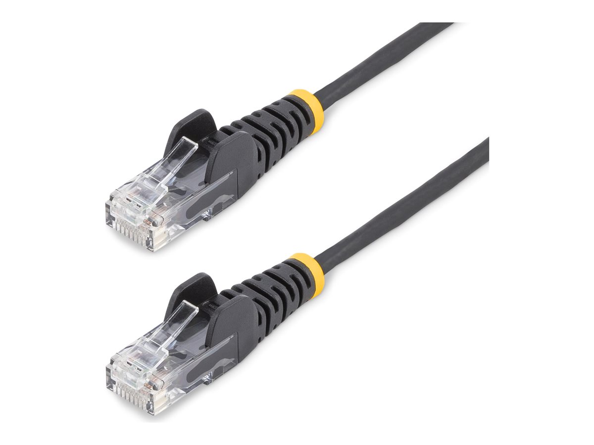25cm Black Slim CAT6 Ethernet Cable