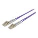 Intellinet Fiber Optic Patch Cable, OM4, LC/LC, 1m, Violet, Duplex, Multimode, 50/125 µm, LSZH, Fibre, Lifetime Warranty, Polybag