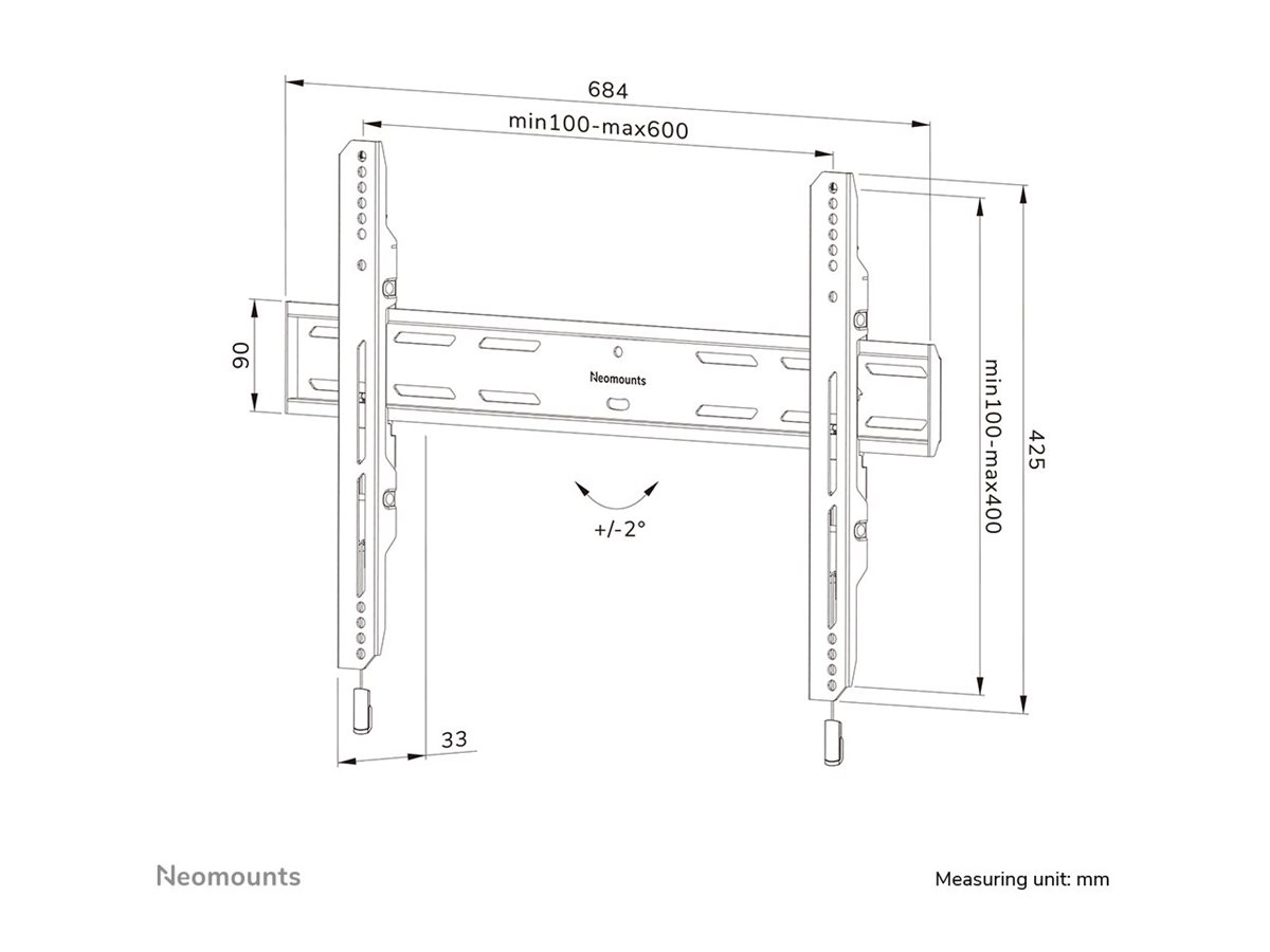 Neomounts WL30S-850BL16 montážní sada - pro Displej LCD – foto 4