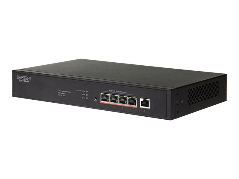 Edge-Core ECS1100 Series ECS1100-5P switch 5 ports smart Product shot Back 78550