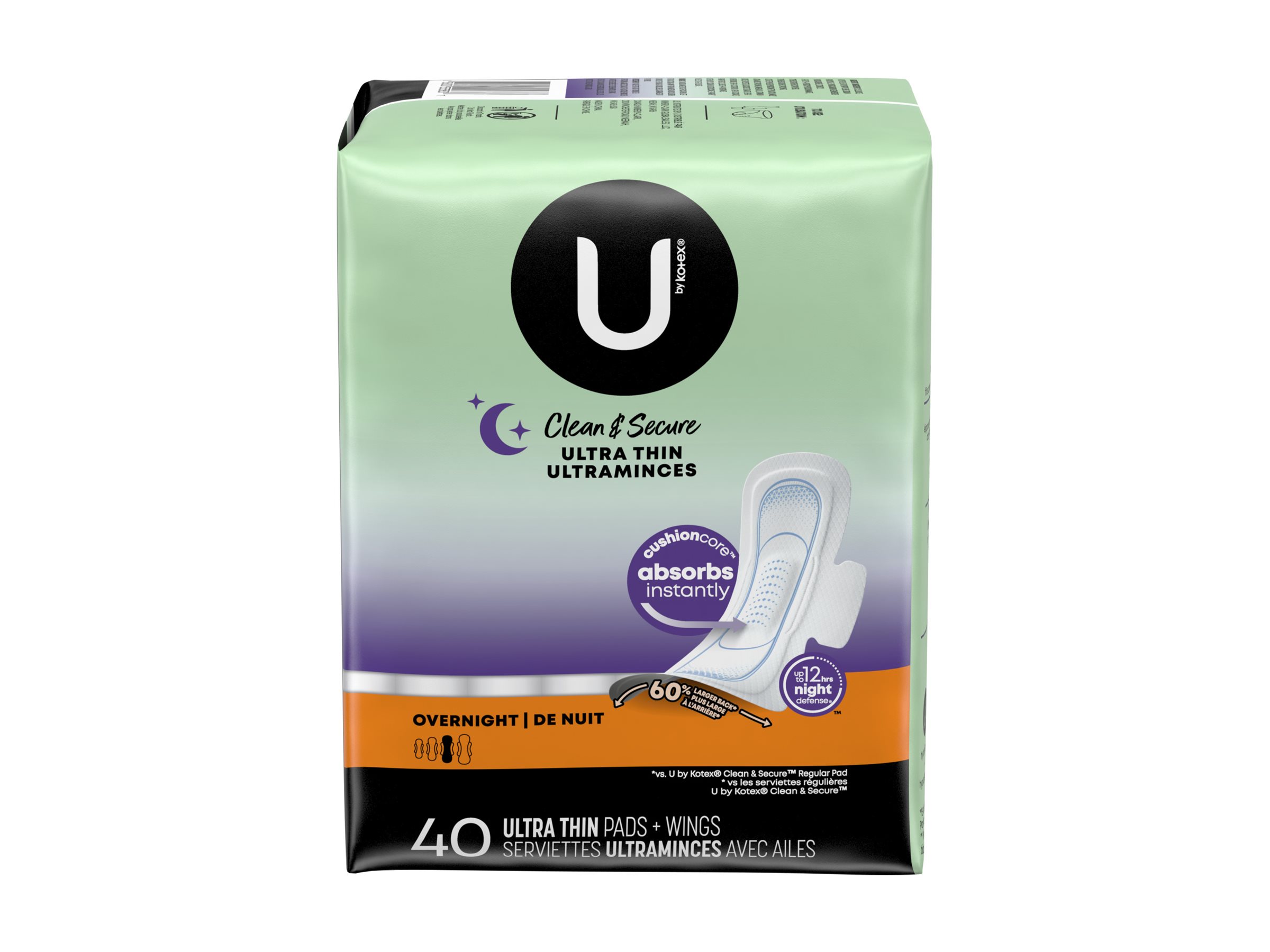 U by Kotex Clean & Secure Ultra Thin Sanitary Pad - Regular - 40's