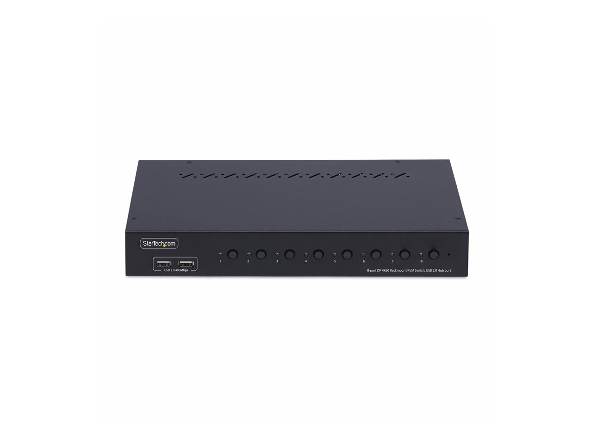 StarTech.com 8-Port DisplayPort KVM Switch w/1U Rack Mount Kit, 4K 60Hz - přepínač KVM - 8 porty - kompatibilní s TAA – foto 2