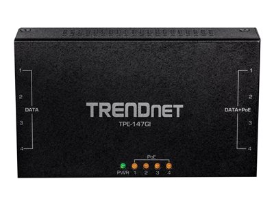 TRENDnet Injector POE+ 65W 4-Port - TPE-147GI