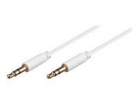 Goobay Audio cable 1m slim 3.5 mm stereo jack hvid