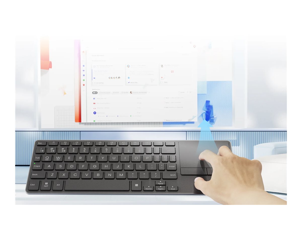 Rapoo E900T keyboard portable mini with touchpad black Input Usage / lifestyle Left-angle 72710