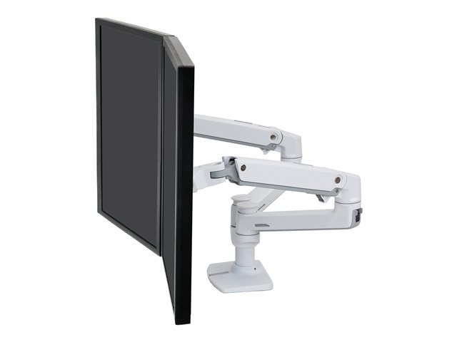 Image of Ergotron LX Dual Side-by-Side Arm mounting kit - Patented Constant Force Technology - for 2 LCD displays - white