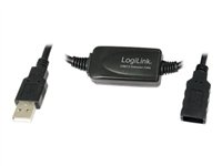 LogiLink USB 2.0 USB forlængerkabel 10m Sort