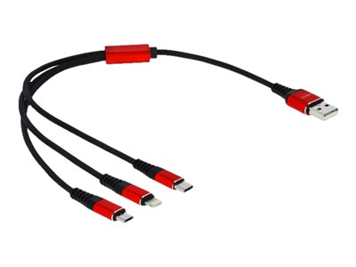 DELOCK USB Ladekabel 3 in 1 f. Lightning - 85891