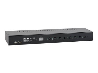 Tripp Lite 8-Port Rackmount DVI/USB KVM Switch w/ Audio & 2-Port USB Hub 1U