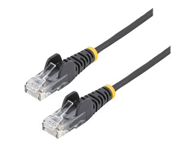 Startech 6in Slim LSZH CAT6 Ethernet Cable, 10 Gigabit Snagless RJ45 100W PoE Patch Cord, CAT 6 10GbE UTP Network Cable w/Strain Relief, Black, ETL/Low Smoke Zero Halogen