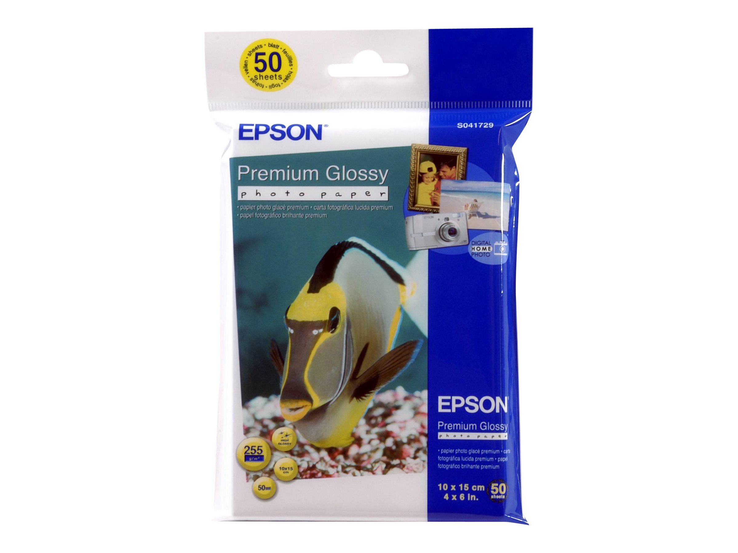 Epson Premium photo paper glossy 50 sheet(s) 100 x 150 Product shot Left-angle 79900