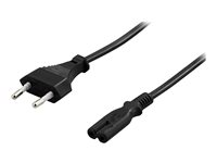 DELTACO Strømkabel 50cm Sort