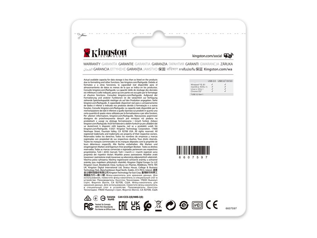 KINGSTON 64Go USB3.2 Gen 1 DataTraveler