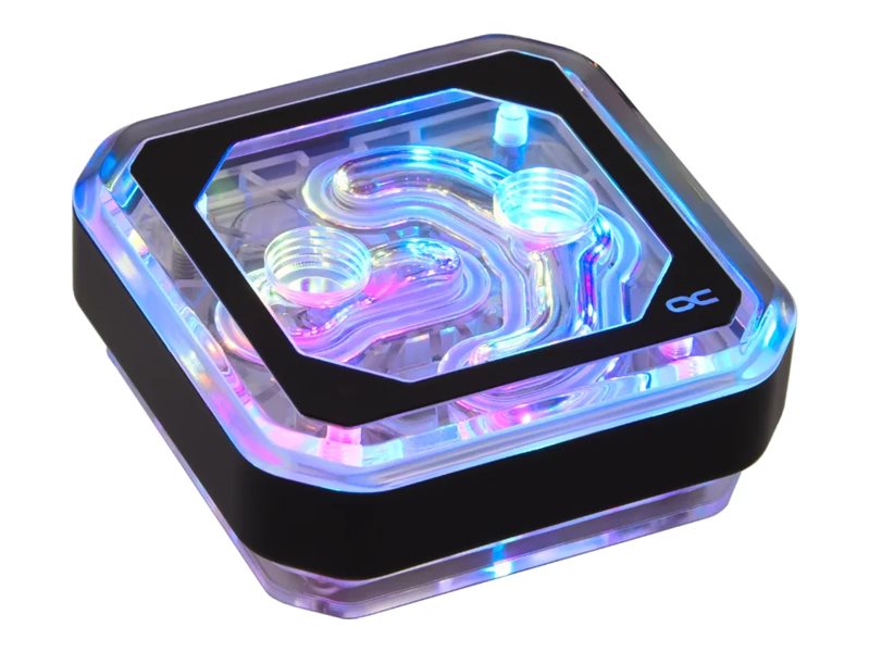 Alphacool Eisblock XPX Aurora liquid cooling system CPU water Product shot Left-angle 79450