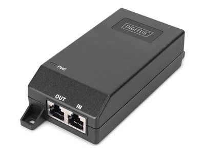 DIGITUS Gigabit Ethernet PoE Injektor 802.3at 30W schwarz