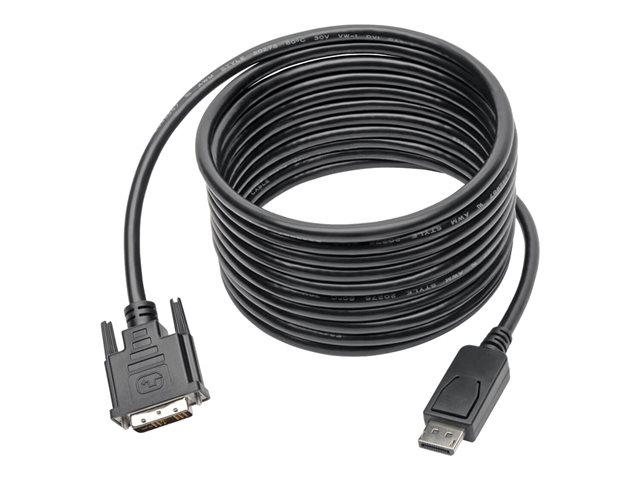 Tripp Lite DisplayPort to DVI-D Adapter Cable DP w/ Latches M/M 1080p 15ft DP to DVI